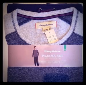 Mens pajama set/ Gray and dark Navy
